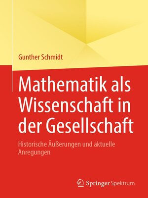 cover image of Mathematik als Wissenschaft in der Gesellschaft